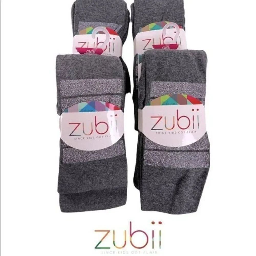 ZUBII CHILDRENS TIGHTS GRAY WITH GLITTER SIZE 12